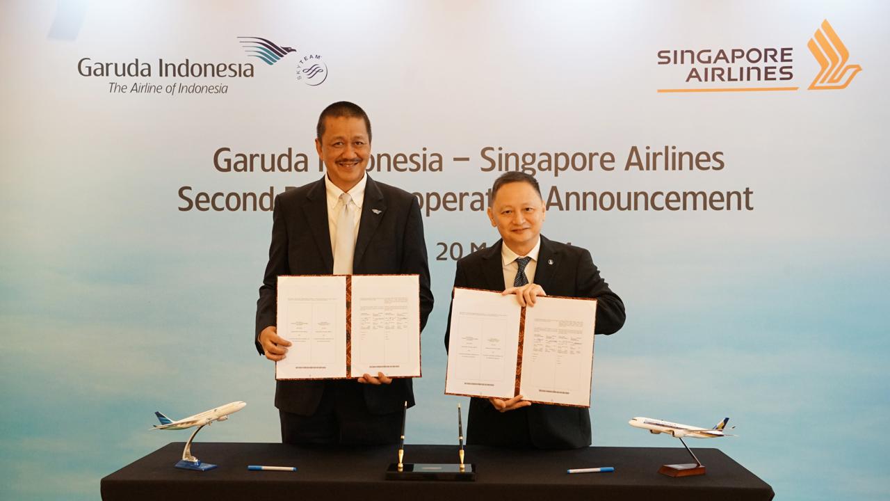 Garuda Indonesia and Singapore Airlines strengthen commercial partnership